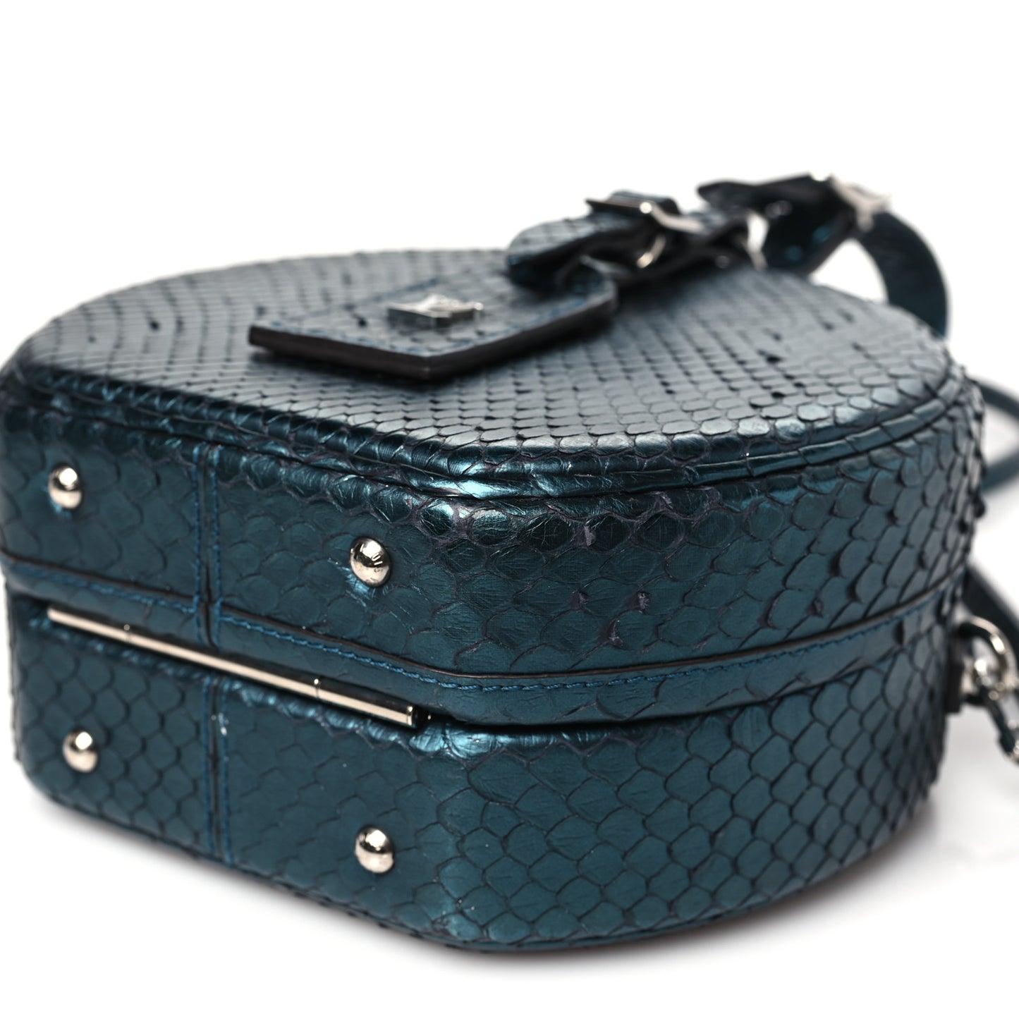 Snakeskin Petite Boite Chapeau Deep Green