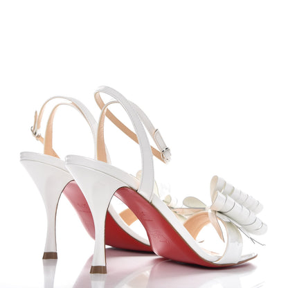 Christian Louboutin Patent Miss Valois 85 Bow Sandals 37.5 Latte 4 of 9