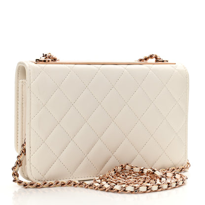 Chanel Lambskin Quilted Trendy CC Wallet On Chain WOC White 3 of 11