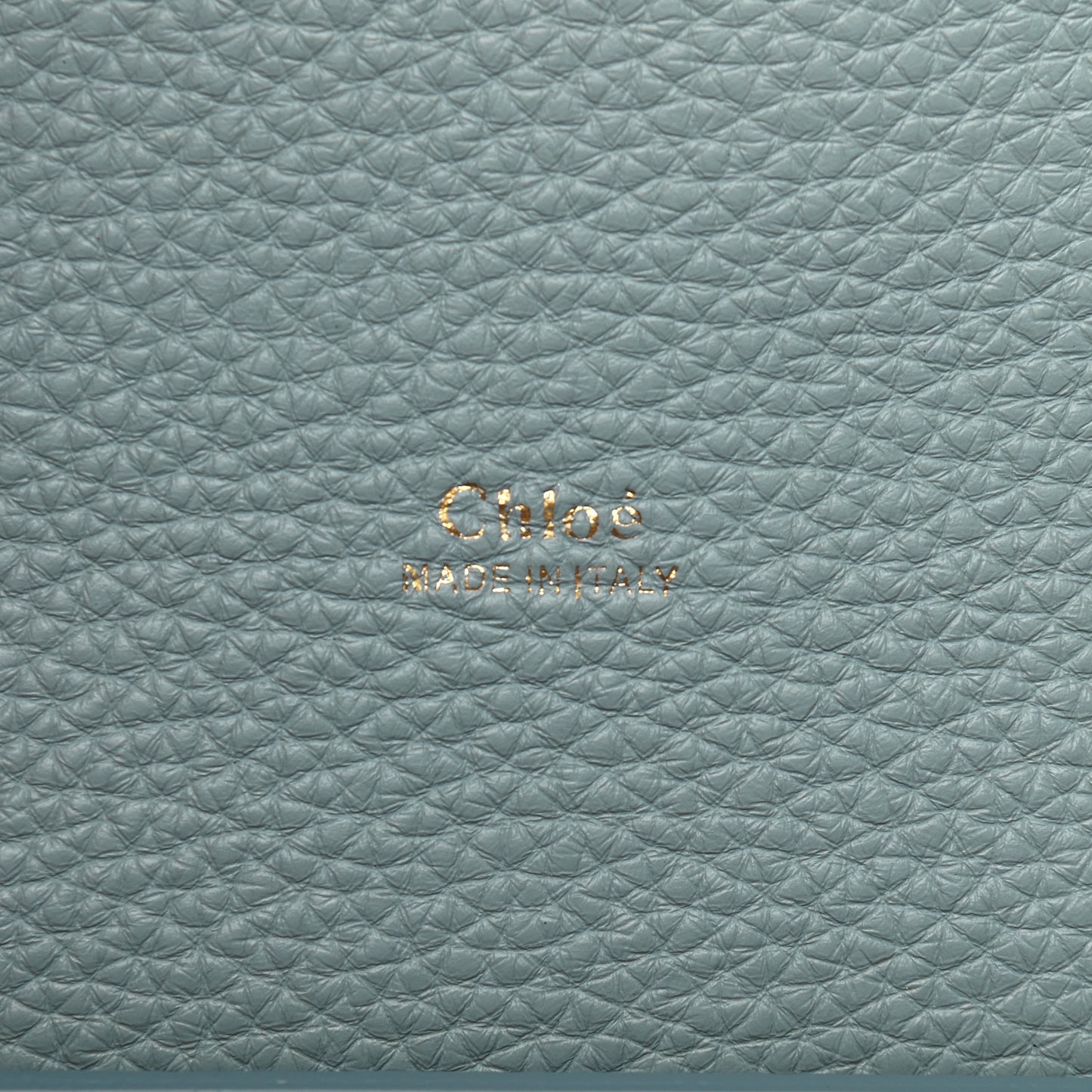Shiny Grained Calfskin Medium Aby Day Shoulder Bag Faded Blue