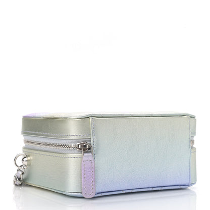 Chanel Metallic Gradient Calfskin Quilted Camera Case Blue Yellow Purple 4 of 11