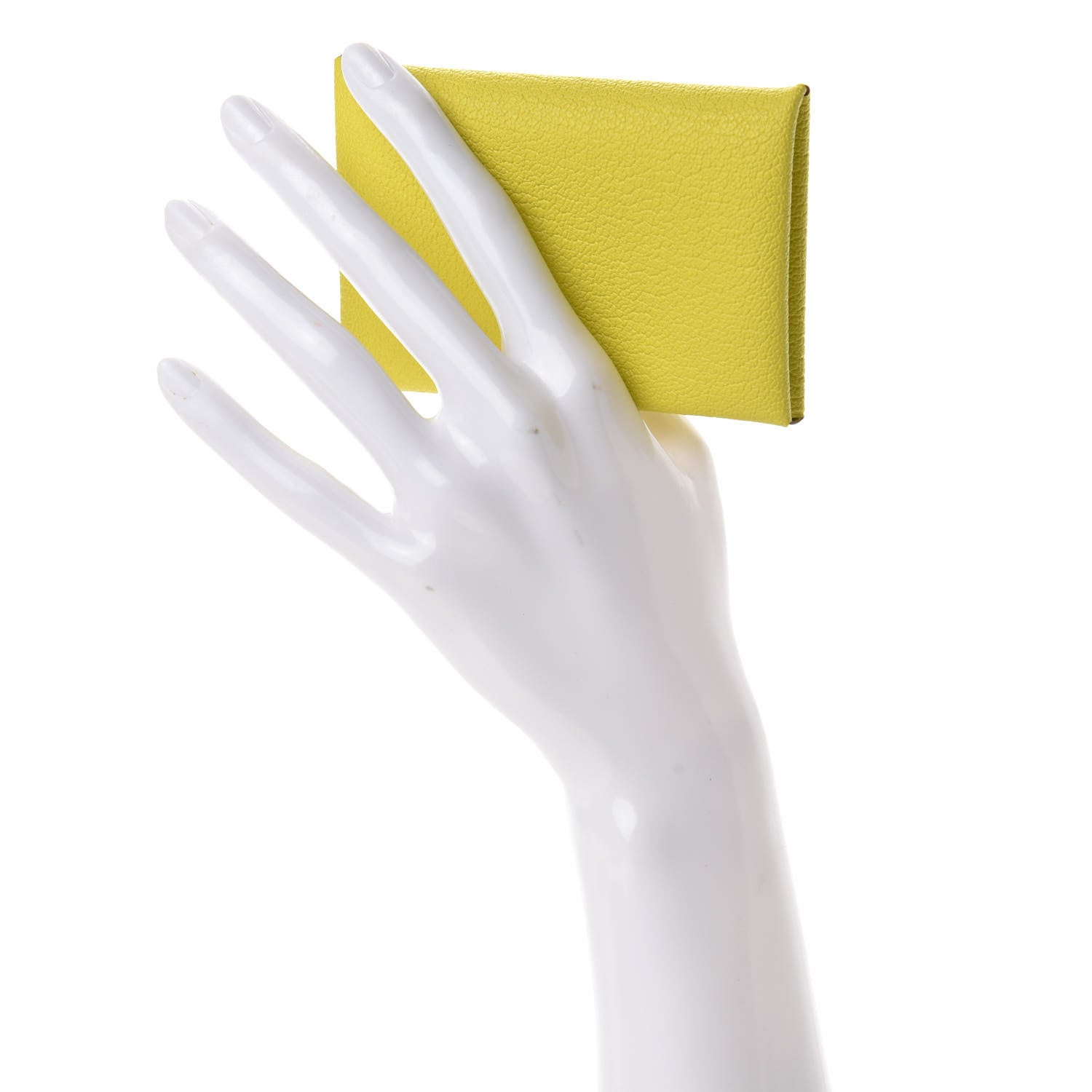 Hermes Chevre Mysore Calvi Card Case Lime 2 of 8