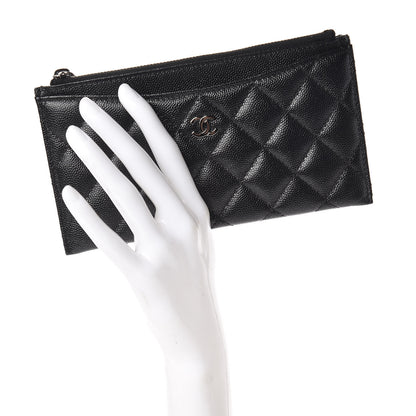 Chanel Caviar Quilted Classic Zip Pouch Black 2 of 8