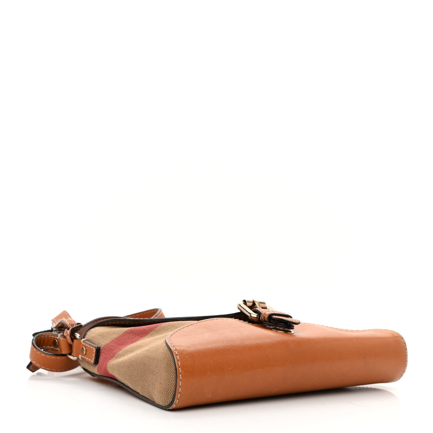 Burberry Canvas House Check Small Henham Crossbody Tan 4 of 13