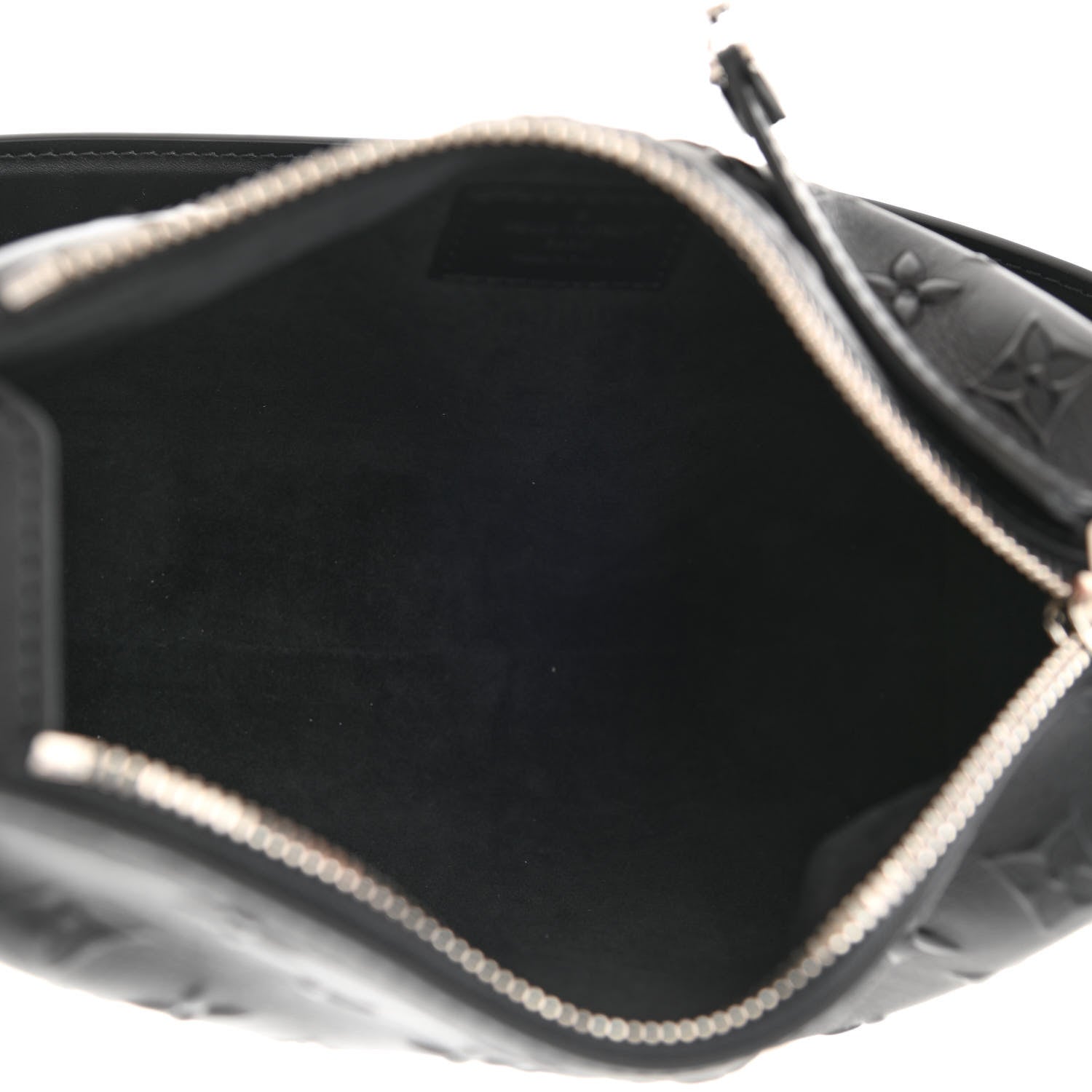 Louis Vuitton Calfskin Debossed Monogram Side Trunk Black 5 of 7