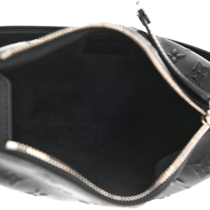 Louis Vuitton Calfskin Debossed Monogram Side Trunk Black 5 of 7