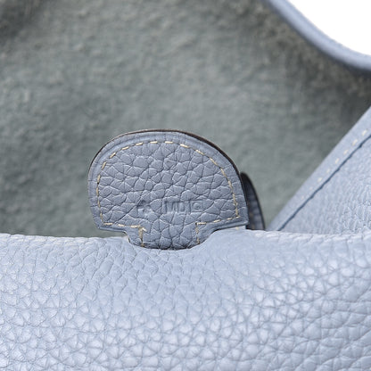 Hermes Taurillon Clemence Evelyne III GM Bleu Lin 7 of 11