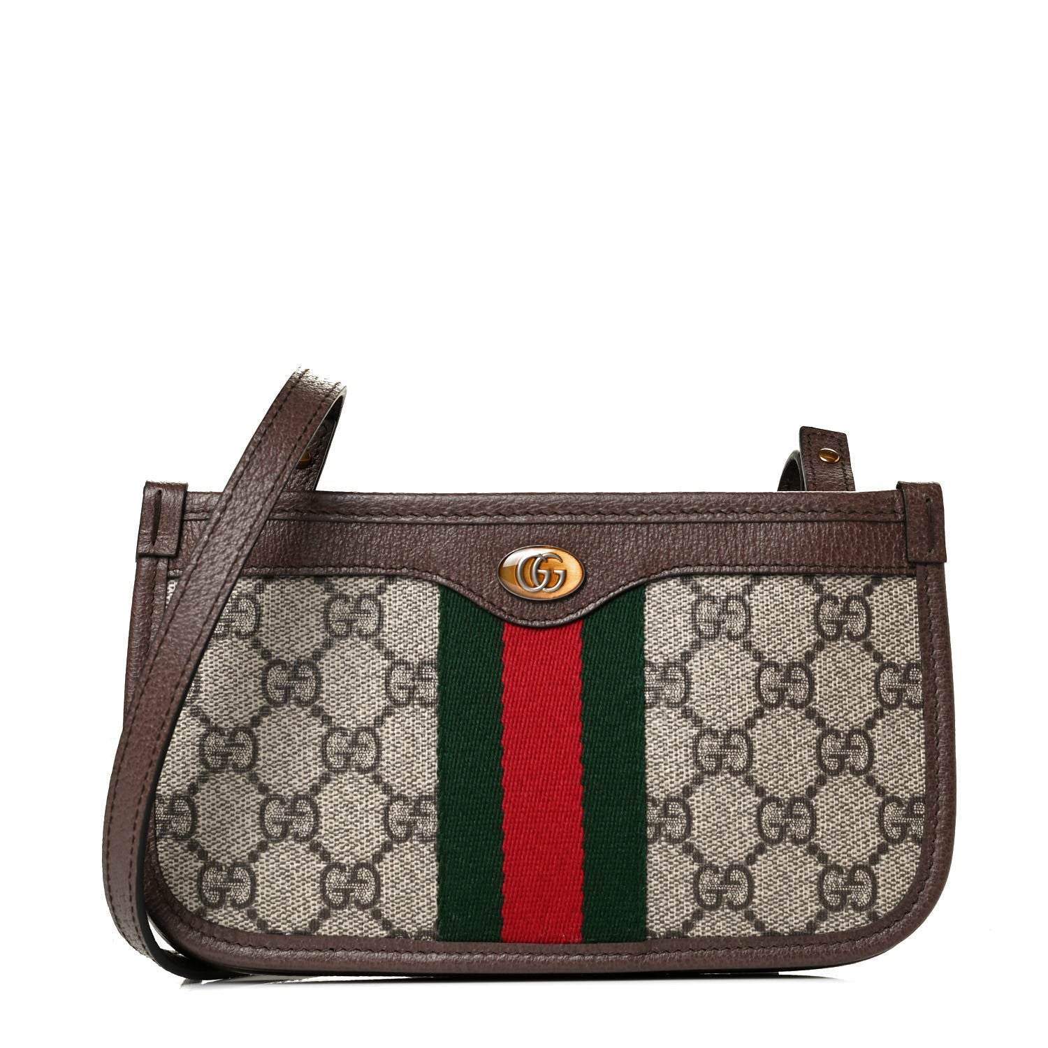 Gucci GG Supreme Monogram Web Ophidia Crossbody Beige New Acero 1 of 6