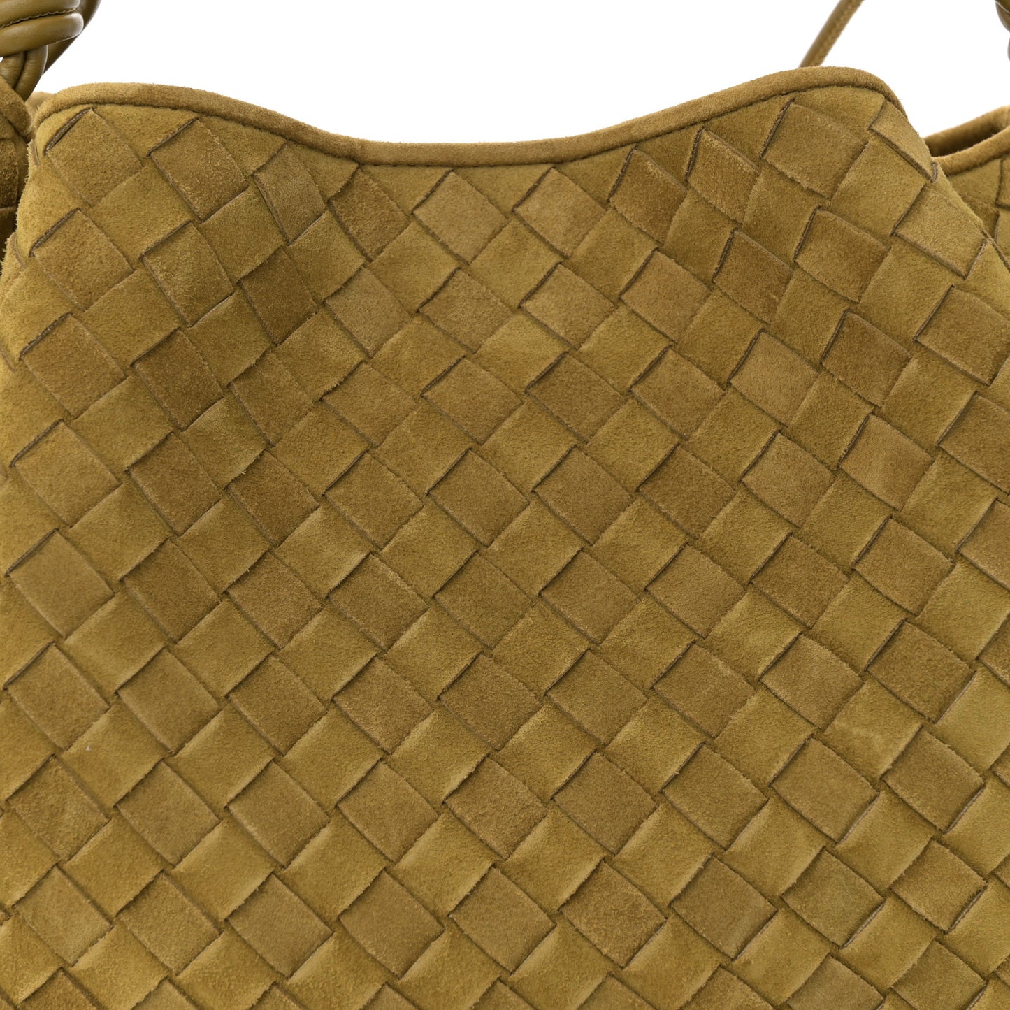 Suede Intrecciato Medium Sardine Bag Limonite