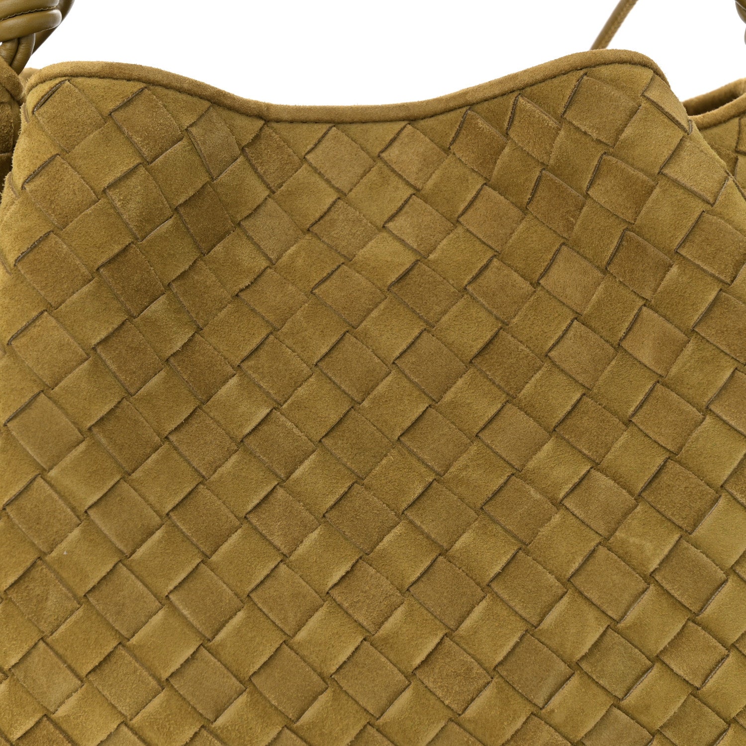 Bottega Veneta Suede Intrecciato Medium Sardine Bag Limonite 9 of 11
