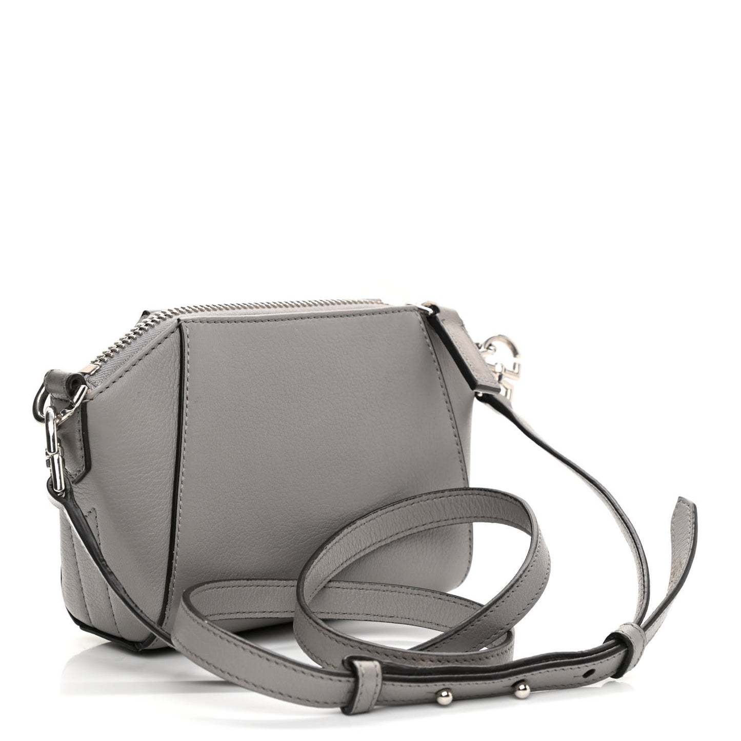 Sugar Goatskin Nano Antigona Pearl Grey