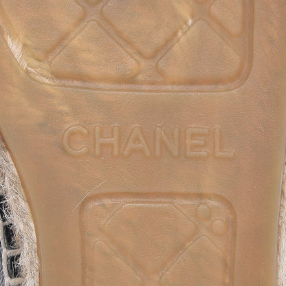 Chanel Lambskin CC Espadrilles 35 Black 6 of 10