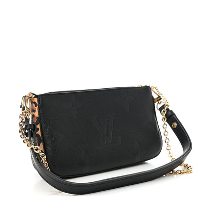 Louis Vuitton Empreinte Monogram Giant Wild At Heart Multi Pochette Accessories Black 2 of 6