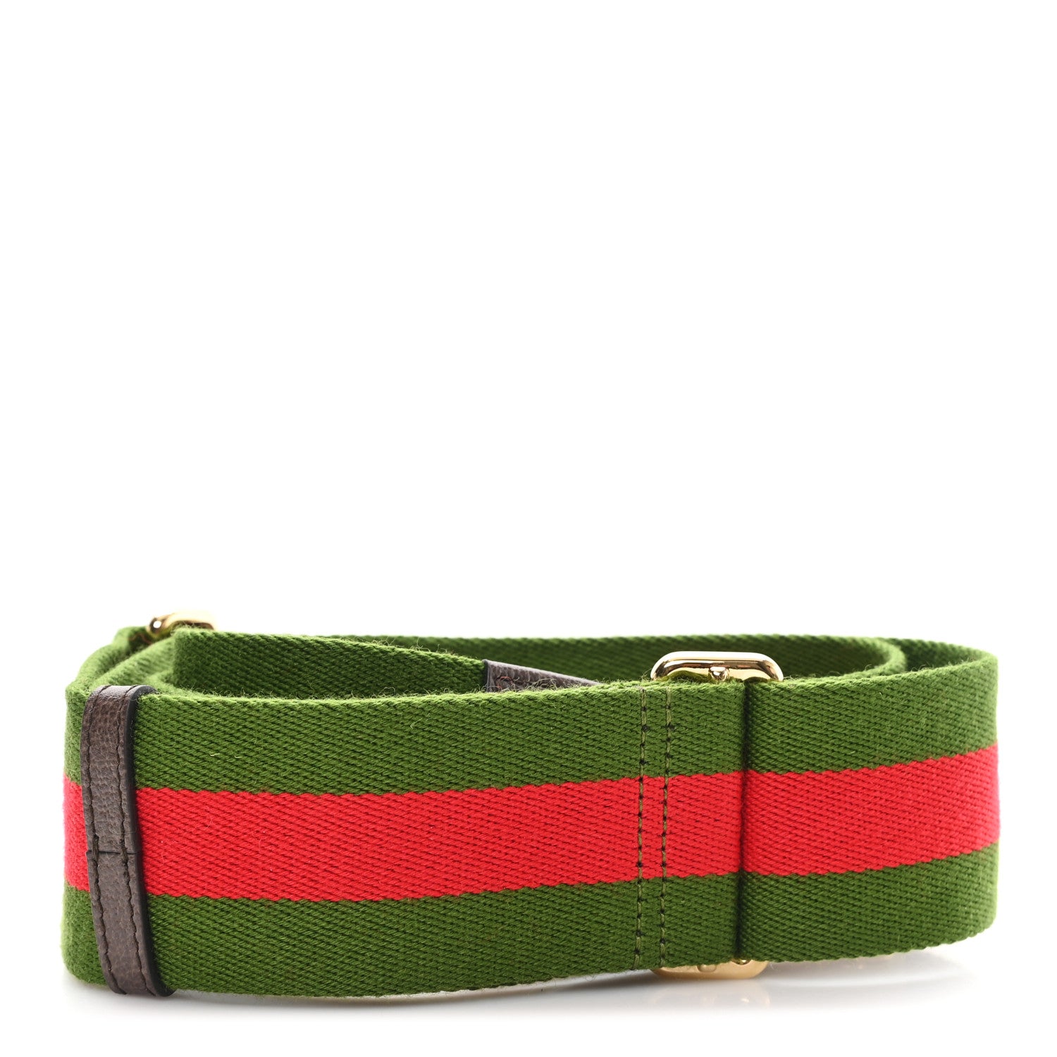 Gucci Canvas Web Shoulder Strap Green Red 2 of 3