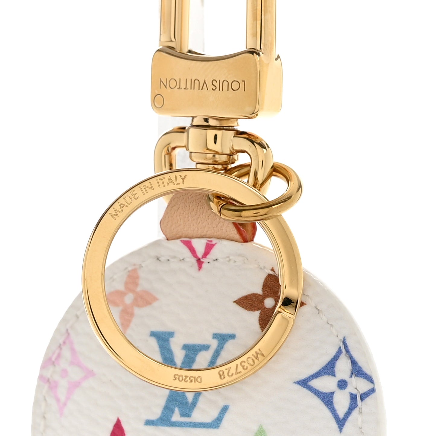 LV x TM Monogram Multicolor Vivienne Head Bag Charm White