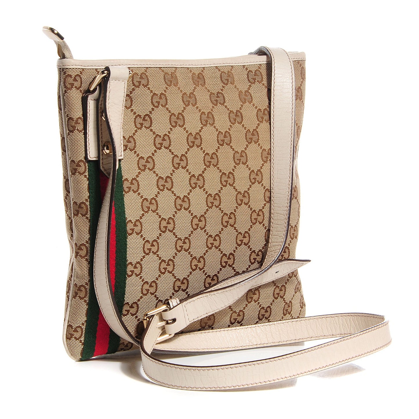 Monogram Web Jolicoeur Charms Messenger Bag Off White