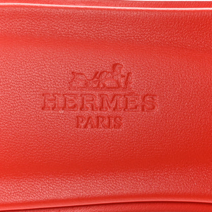 Hermes Box Calfskin Oran Sandals 37 Rouge Grenadine 8 of 10