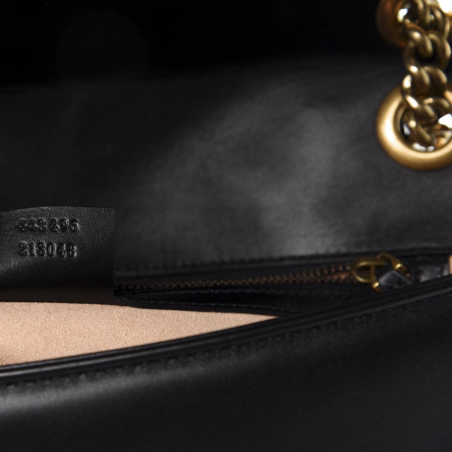 Gucci Calfskin Matelasse Medium GG Marmont Shoulder Bag Black 11 of 14