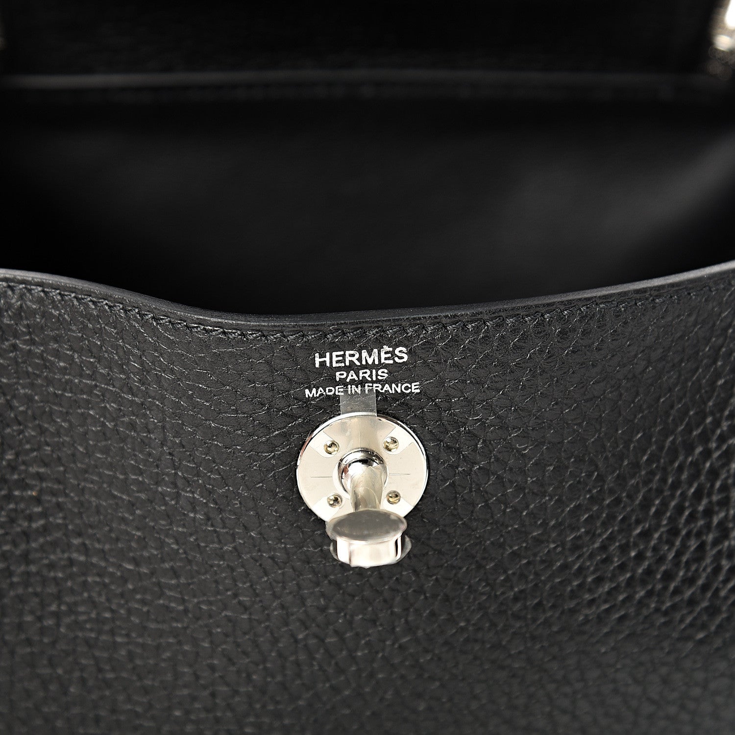 Hermes Taurillon Clemence Mini Lindy 20 Black 5 of 11
