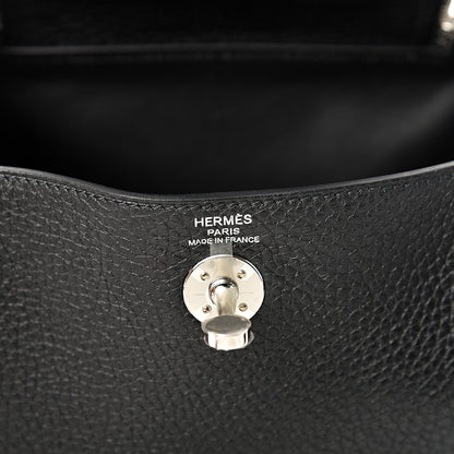 Hermes Taurillon Clemence Mini Lindy 20 Black 5 of 11