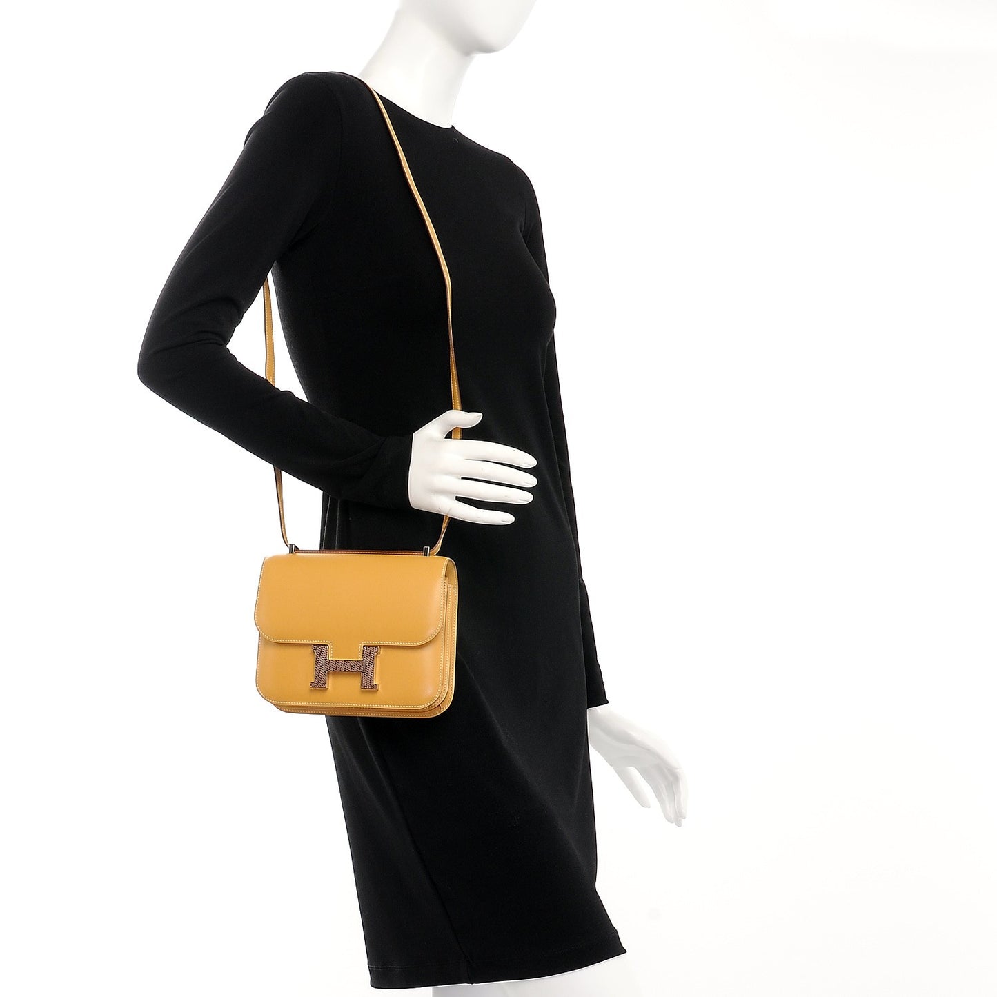 Tadelakt Lizard Constance 18 Paille Ficelle
