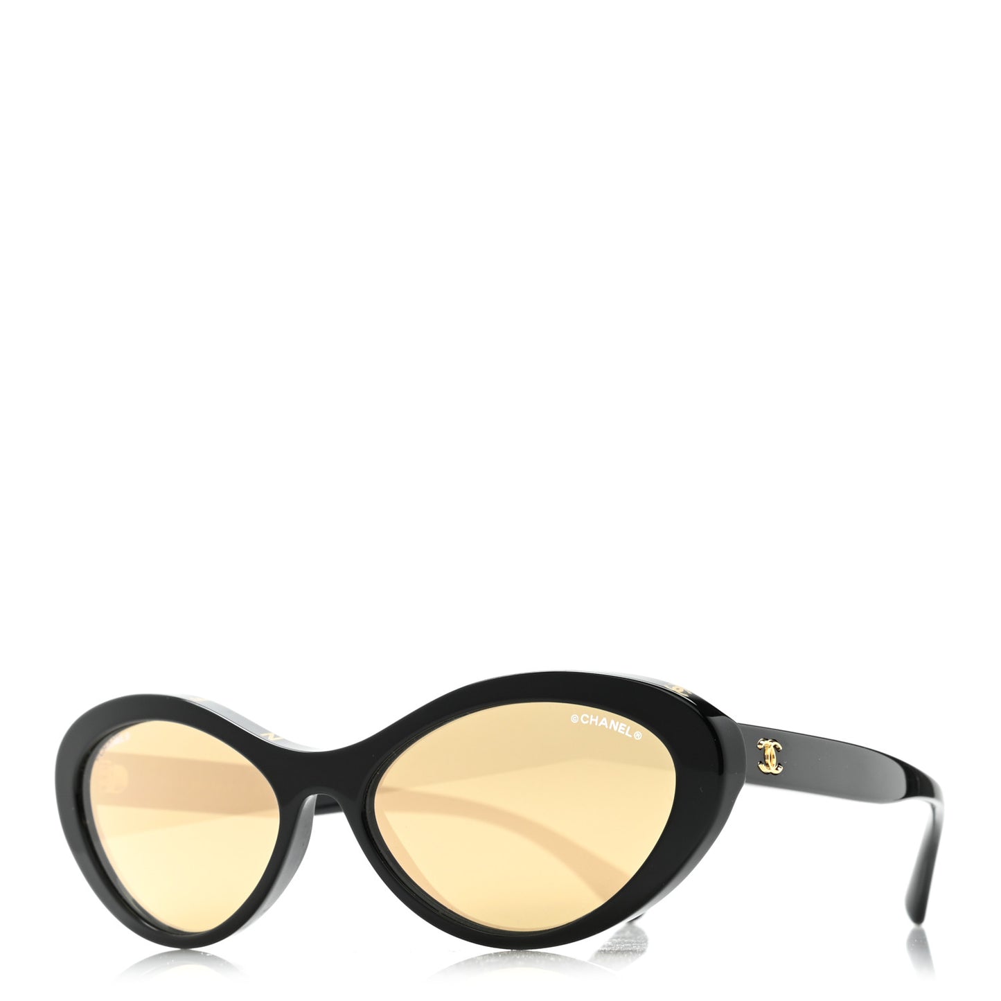 Acetate Oval Sunglasses Black