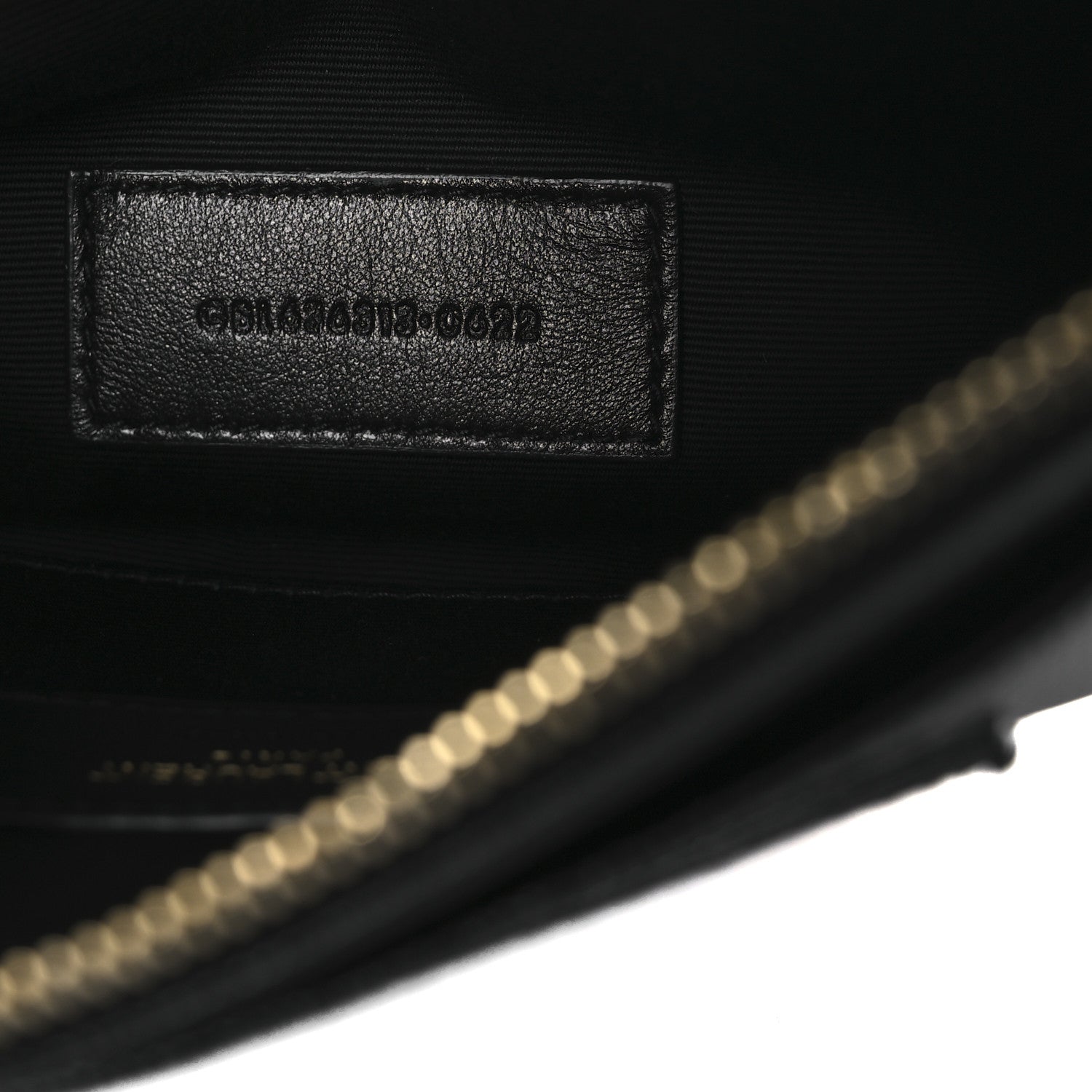 Saint Laurent Grain De Poudre Chevron Monogram Large Bill Pouch Black 7 of 9