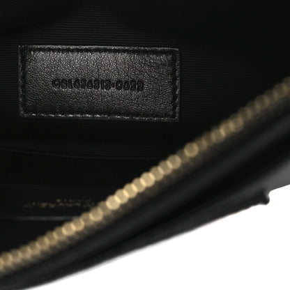 Saint Laurent Grain De Poudre Chevron Monogram Large Bill Pouch Black 7 of 9