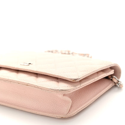 Chanel Caviar Quilted Wallet On Chain WOC Light Pink 10 of 11