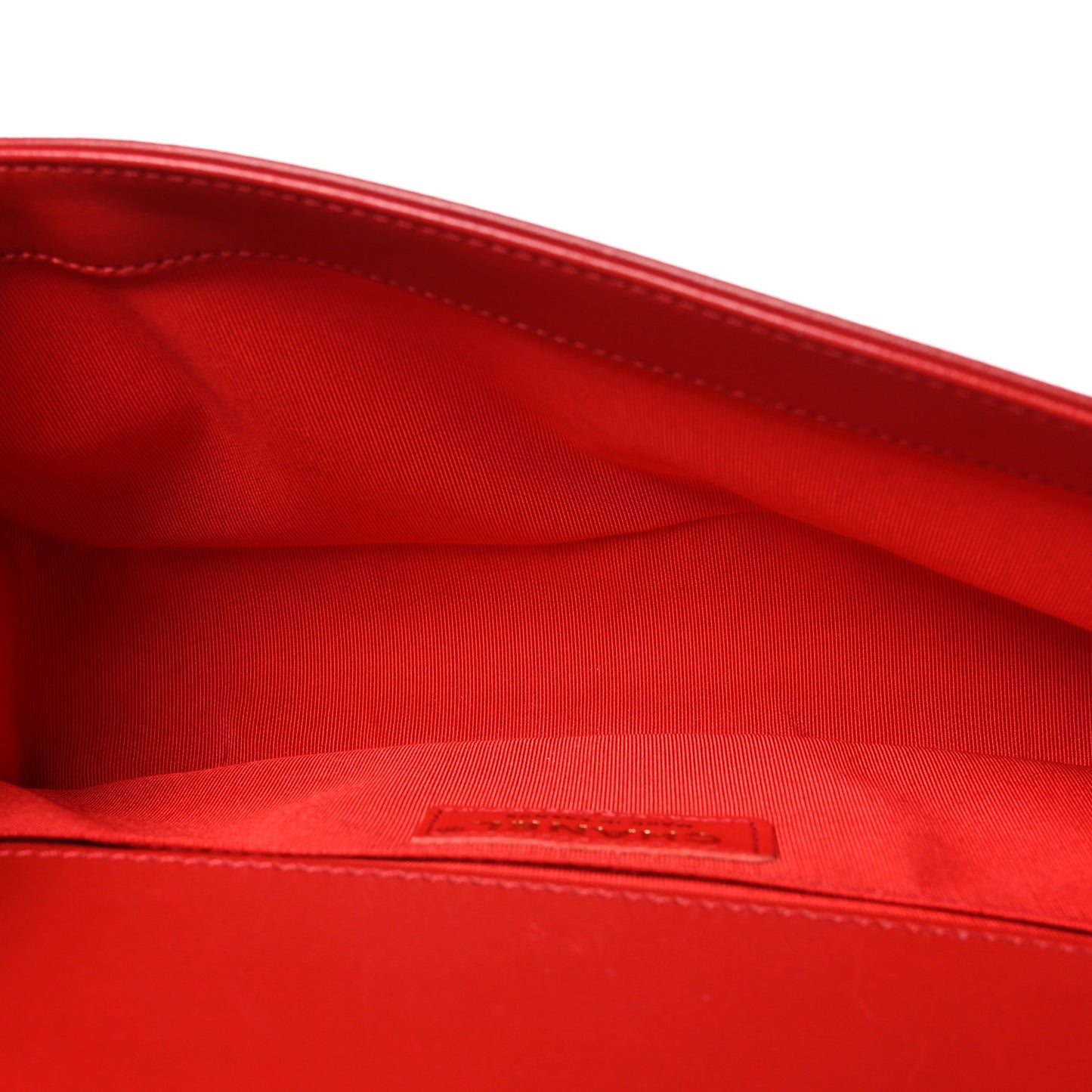 Lambskin Quilted Medium Boy Flap Red