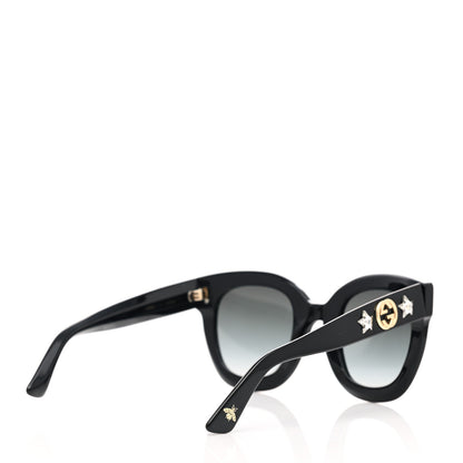 Gucci Acetate Crystal Star Round Frame Sunglasses GG0208S Black 4 of 7