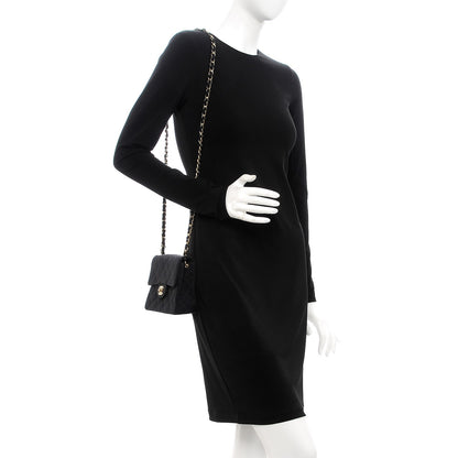 Chanel Grosgrain Quilted Mini Square Flap Black 2 of 8