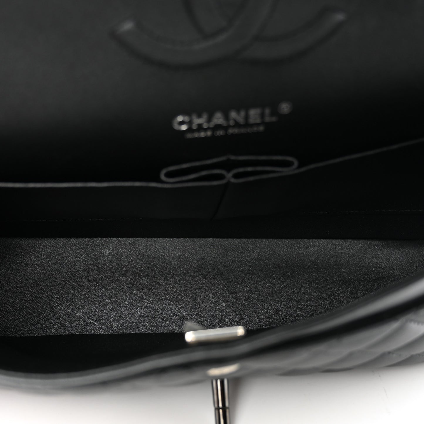 Lambskin Quilted Medium Double Flap So Black