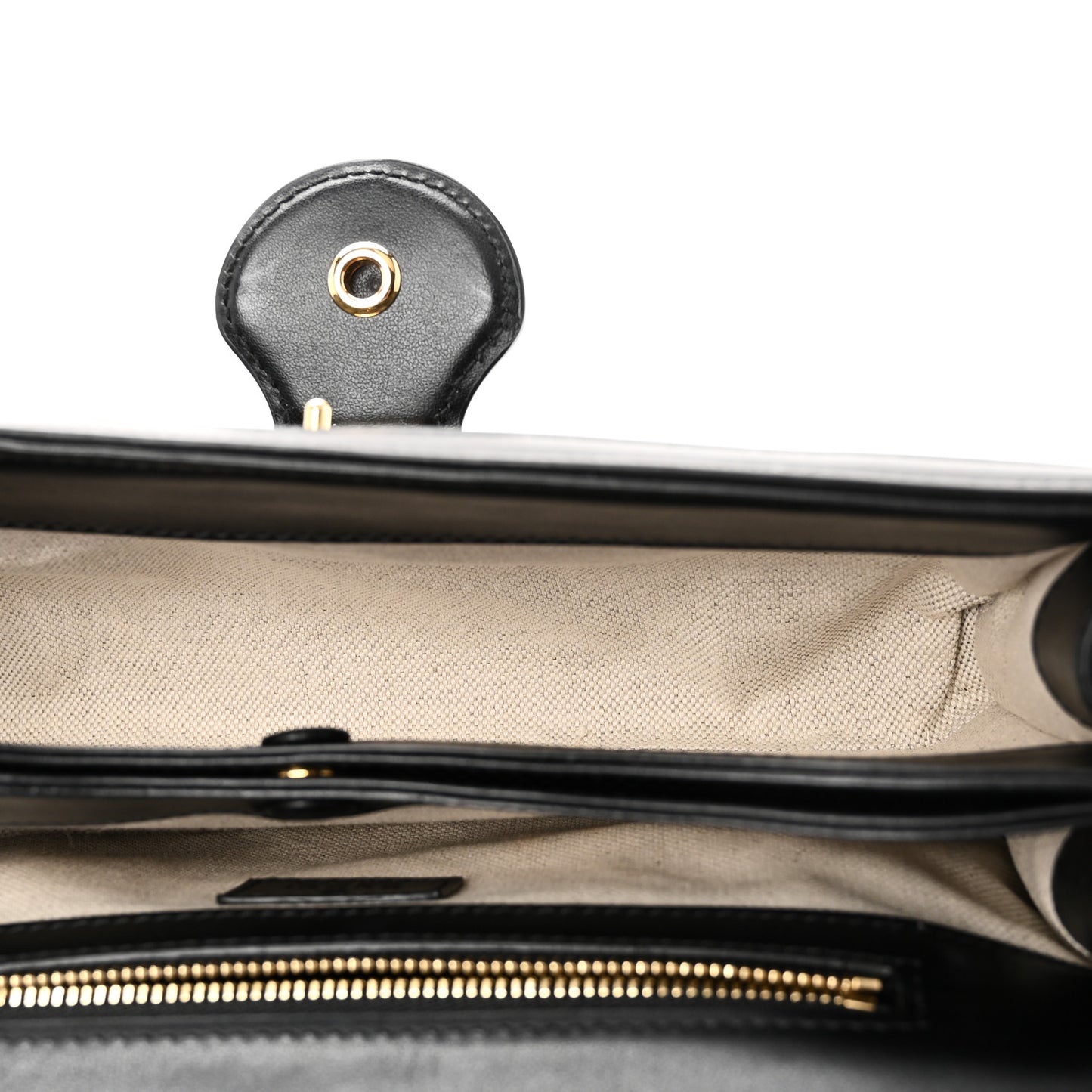 Calfskin GG Matelasse Small Flap Shoulder Bag Black Natural