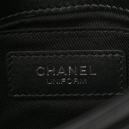 Chanel Calfskin Quilted CC Uniform Flap Belt Bag Black 6 of 10