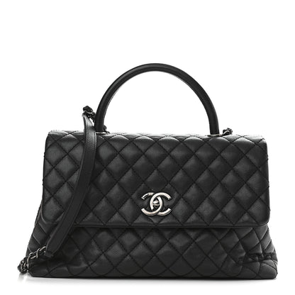 Chanel Caviar Quilted Medium Coco Handle Flap Black 1 of 10