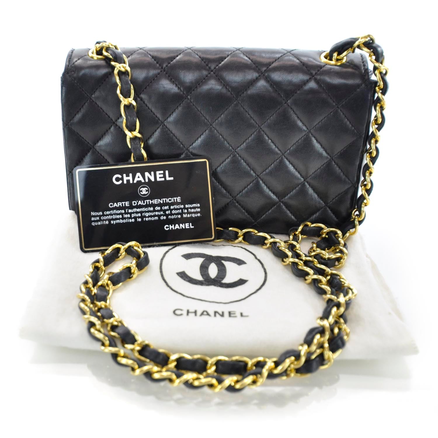 Chanel Lambskin Quilted Mini Flap Black 3 of 8
