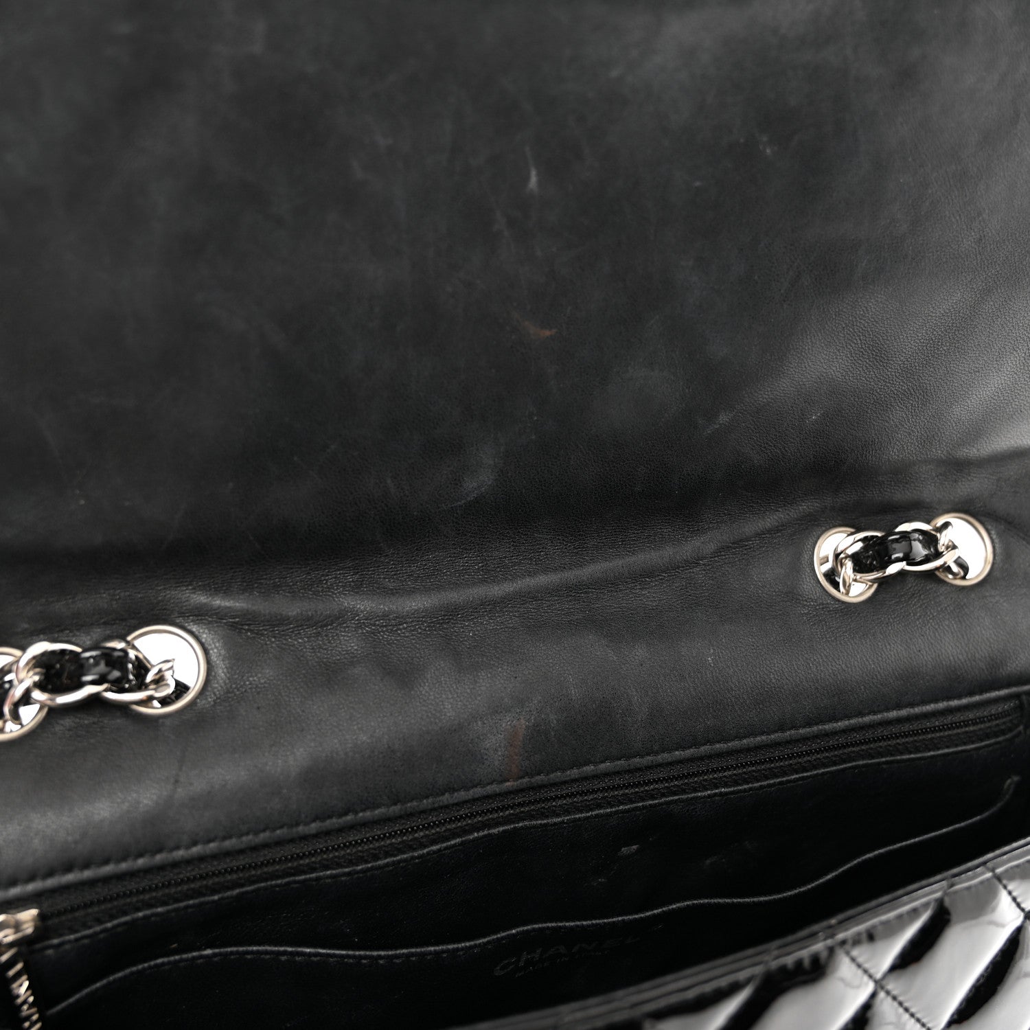 Chanel Patent Quilted Jumbo Single Flap Black 12 of 13