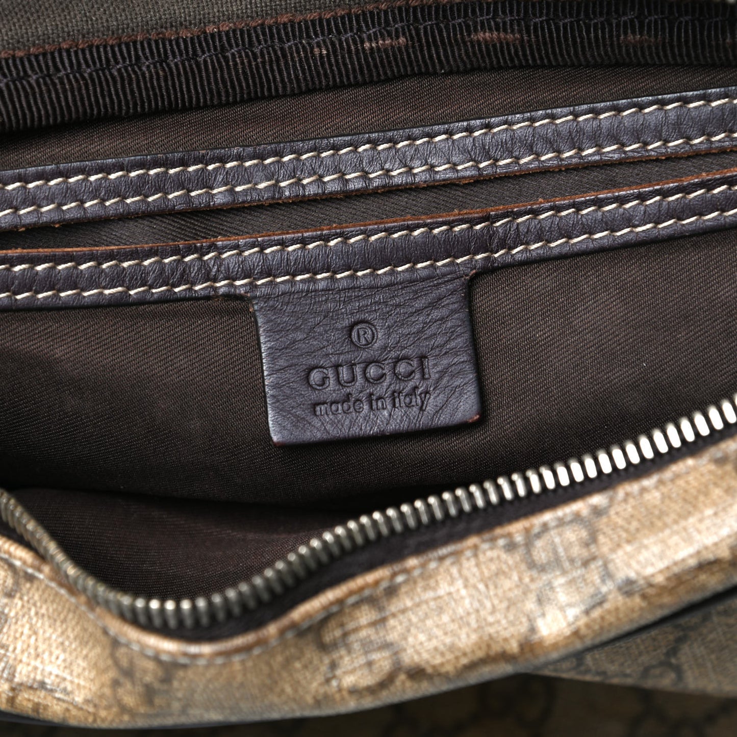 GG Plus Monogram Medium Messenger Bag Dark Brown