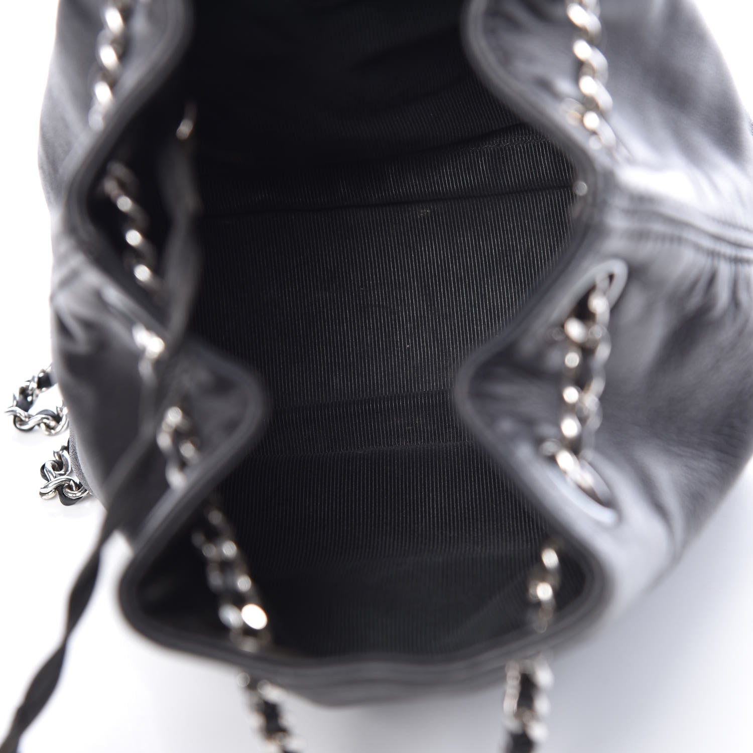 Chanel Lambskin CC Drawstring Backpack Black 8 of 12