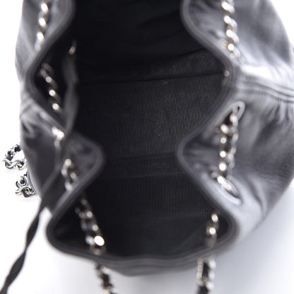 Chanel Lambskin CC Drawstring Backpack Black 8 of 12