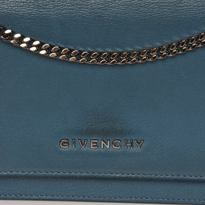Givenchy Sugar Goatskin Pandora Chain Wallet Medium Blue 10 of 11