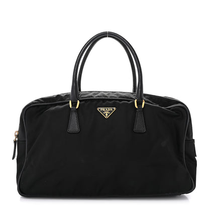 Prada Nylon Saffiano Small Top Handle Bag Black 1 of 14