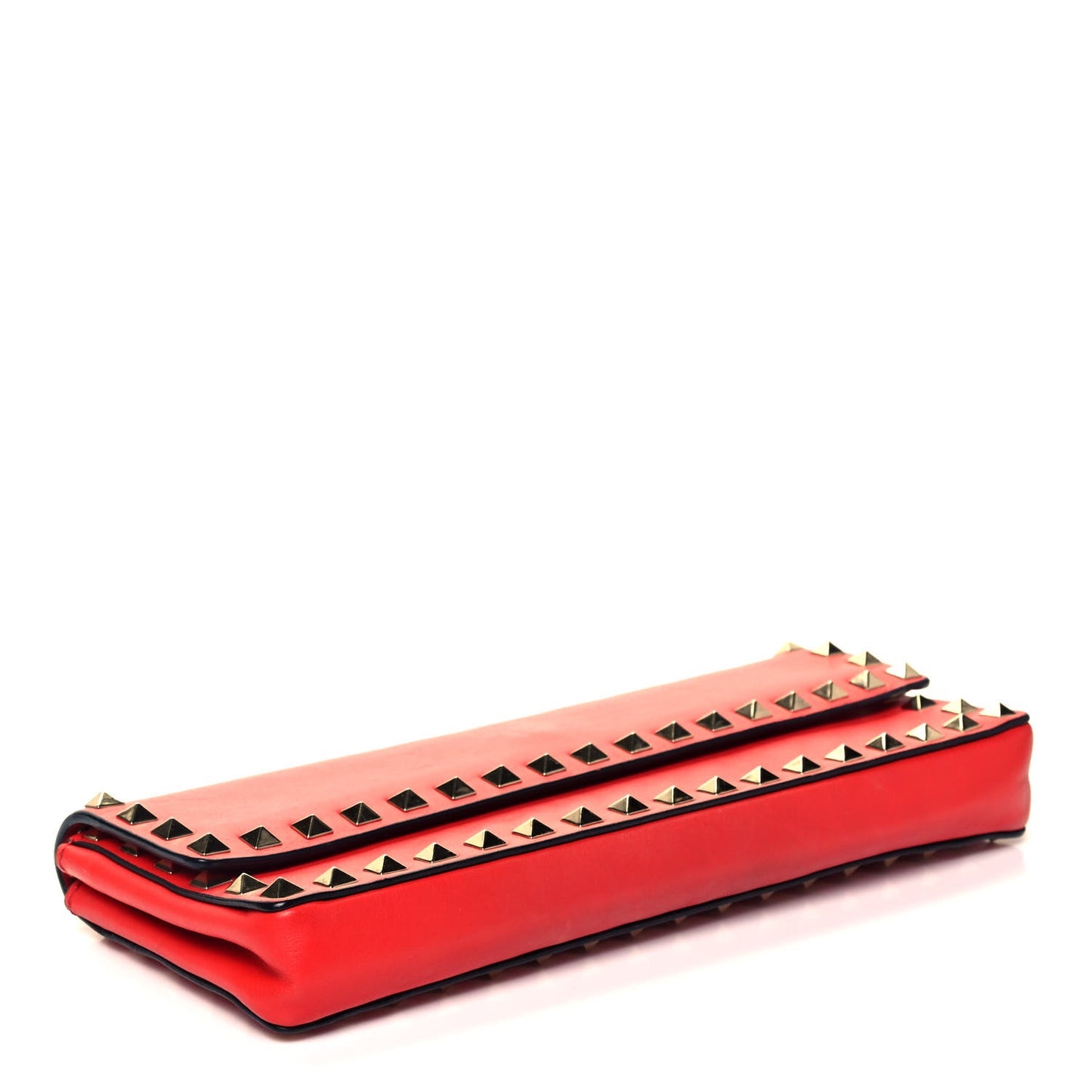 Nappa Rockstud Bangle Clutch English Red