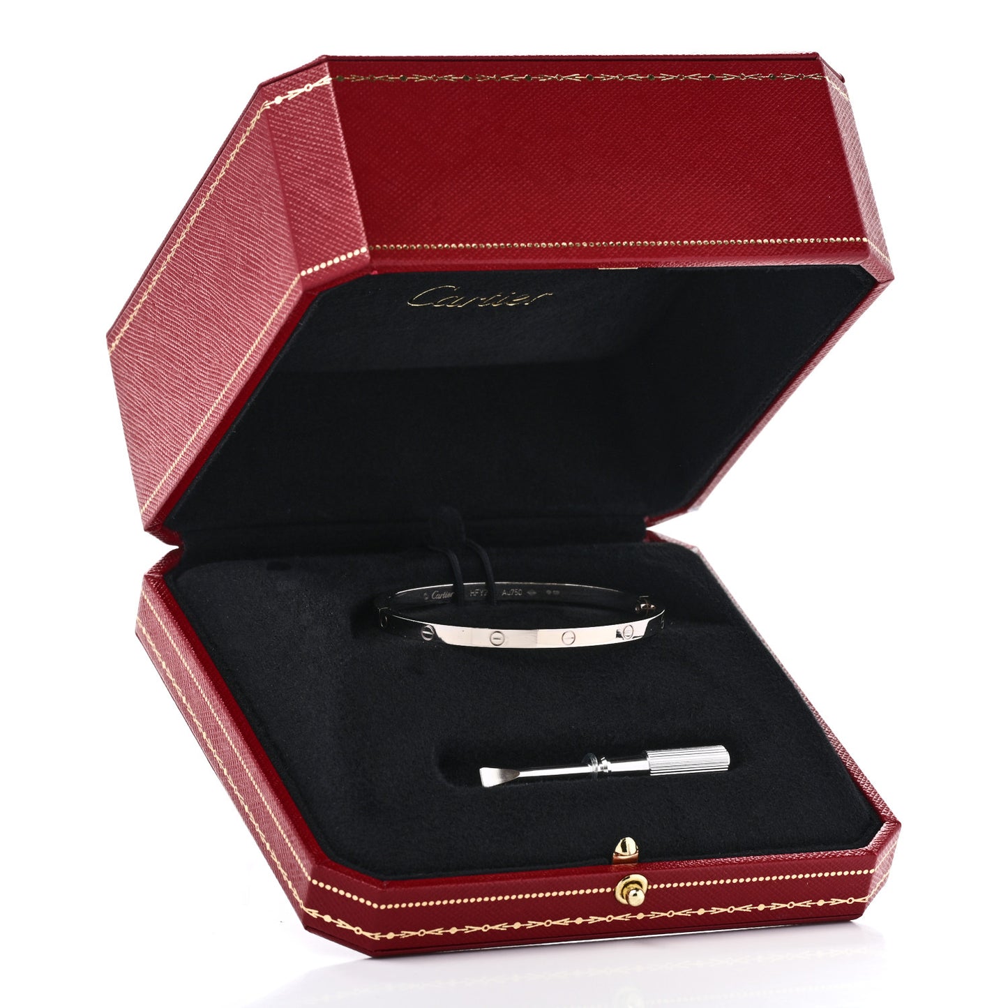 18K White Gold Small LOVE Bracelet 16