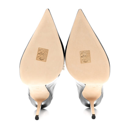 Jimmy Choo Patent Crystal Bing 100 Pumps 39 Black 5 of 8