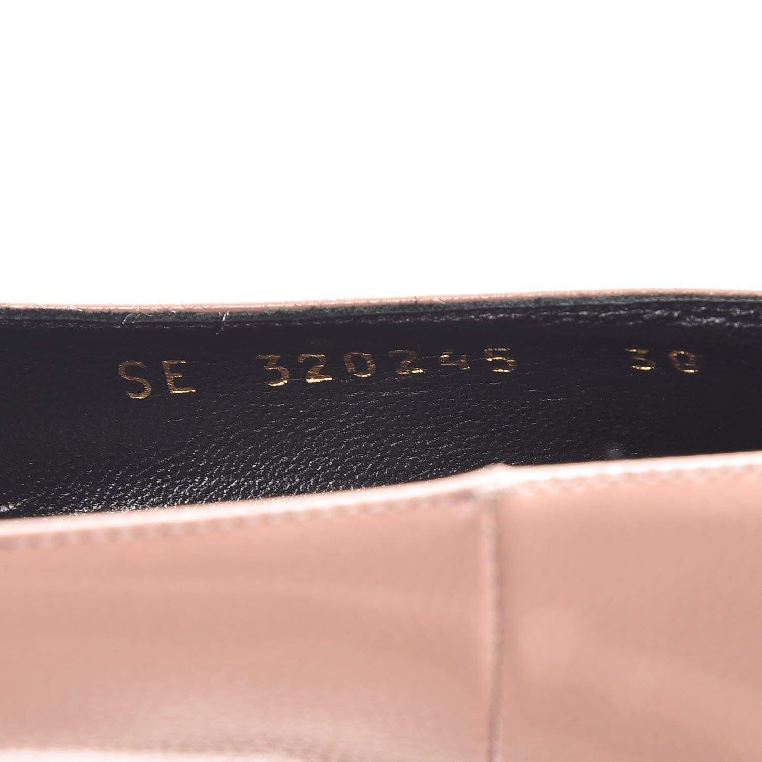 Saint Laurent Pebbled Patent Calfskin Janis 105 Platform Pumps 38 Pale Pink 8 of 9