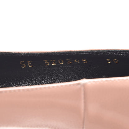 Saint Laurent Pebbled Patent Calfskin Janis 105 Platform Pumps 38 Pale Pink 8 of 9