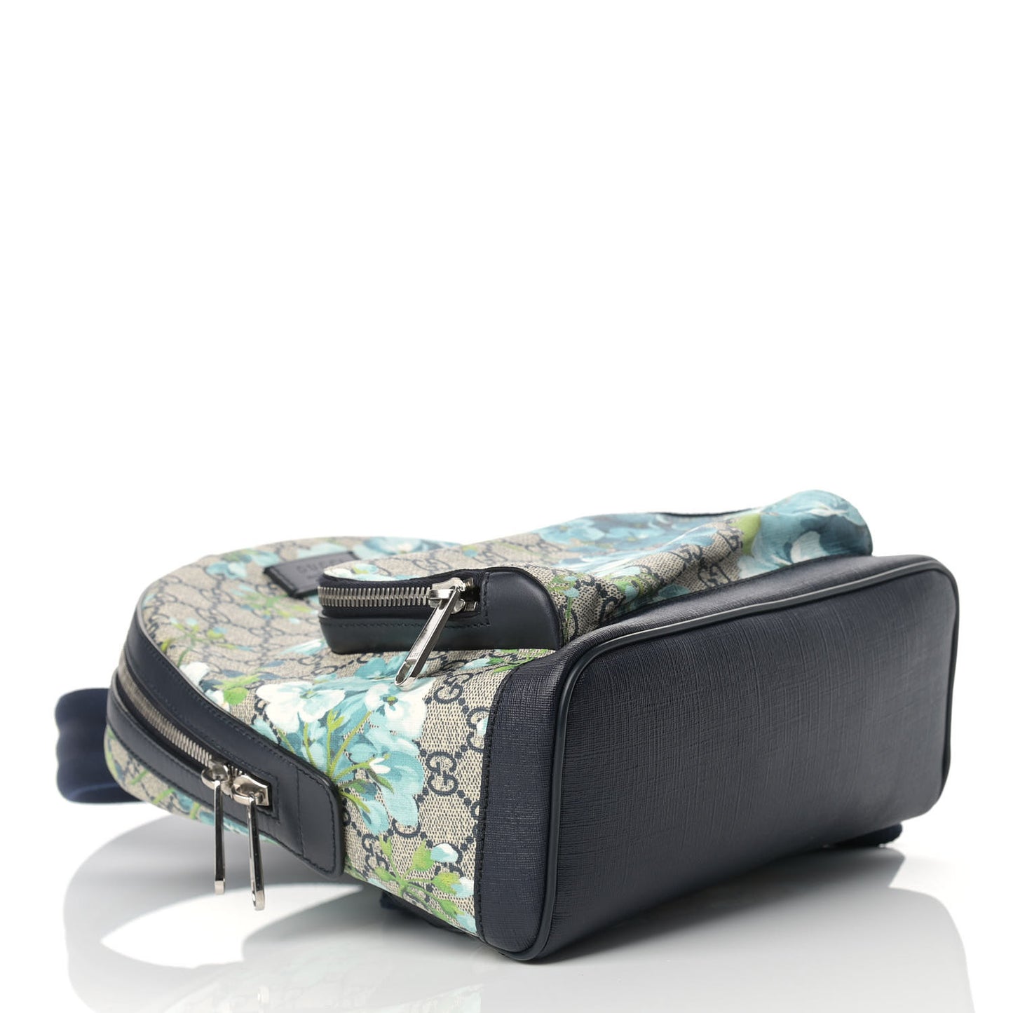 GG Supreme Monogram Blooms Small Day Backpack Blue