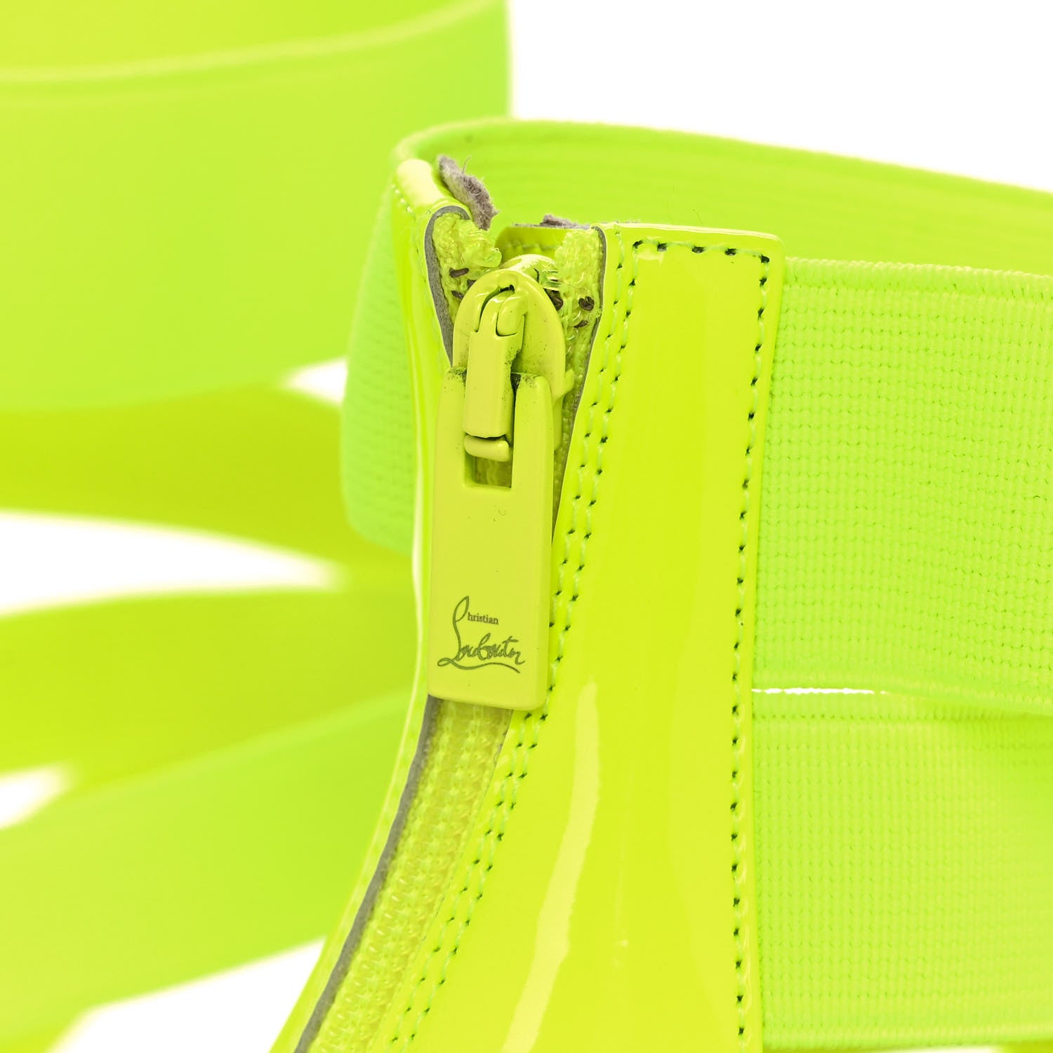Christian Louboutin Elastic Patent Gladiapop 85 Heel Sandals 35 Yellow 8 of 10